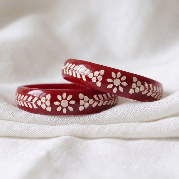 Festive Scarlet Art Bangles