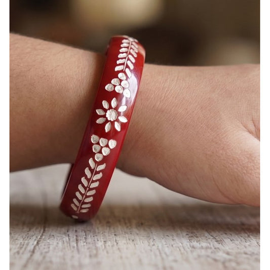 Festive Scarlet Art Bangles
